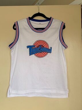 Tune Squad Bugs # 1 White Jersey Shirt Youth Sz.L Sporty Cartoon Novelty Top